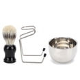 thumbnail image 1 of Kit d'Outils de Rasage 3 Pcs/Ensemble avec Support de Bol en Acier Inoxydable pour Hommes Rasage Quotidien, 1 of 5