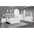 thumbnail image 2 of Maklaine Contemporary 4-Piece Wood Queen Panel Bedroom Set in White, 2 of 6