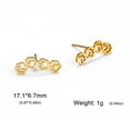 thumbnail image 4 of Walking Cat Earrings for Women 14K Yellow Gold Kitten Studs Fashion Elegant Statement Jewelry Cat Butterfly Lover Gift New, 4 of 7