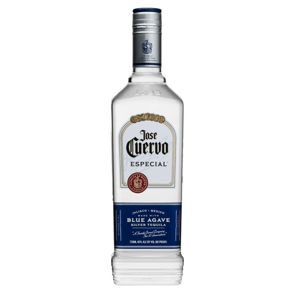 Jose Cuervo Especial Silver Tequila, 750 ml Glass Bottle, 40% ABV