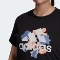 thumbnail image 4 of Adidas Women's Plus Size Floral Graphic Tee HB4573 Black, 4 of 5