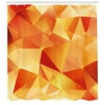 thumbnail image 3 of Ambesonne Abstract Shower Curtain, Orange Triangles Art, 69"Wx70"L, Orange and Yellow, 3 of 3