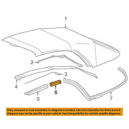 CHRYSLER OEM Convertible/soft Top-Roof Weatherstrip Weather Strip Left (Best Miata Soft Top Replacement)