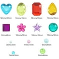 thumbnail image 2 of Joyas de formas variadas, gemas autoadhesivas de diamantes de imitación multicolor, transparentes de alto brillo para una fácil decoración artesanal, uso profesional, 11 hojas, 2 of 7
