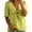 Green, variant on Women's Front Bow Tie Knot Tops Dressy Casual Deep V Neck Short Sleeve Solid Color Tshirts Loose Fit Peplum Gathered Boho Blouse L