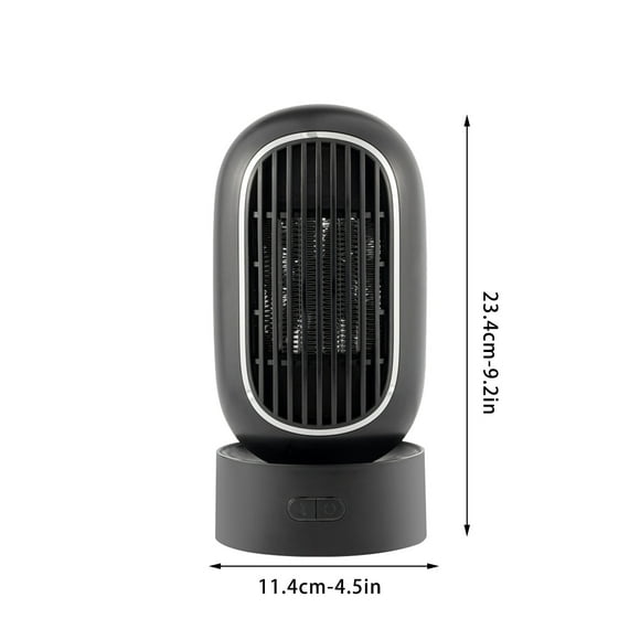 Portable Space Heater, Electric Space Heater, 2 Modes, Safe and Quiet, Office Desk, Bedroom, Indoor Use, 90 Degree Automatic Shaking