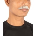 thumbnail image 3 of HPO Adult Men’s Brown Fake Mustache – Synthetic Fiber Facial Hair for Cosplay & Halloween Outfits, 3 of 15