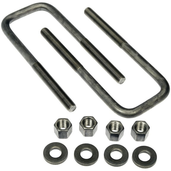 Dorman 929-726 Rear Leaf Spring Axle U-Bolt Kit for Specific Chevrolet / GMC Models, Semi-Gloss Black