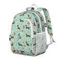 thumbnail image 2 of Dachshunds and Flowers Backpack for School,Cute School Bag,Schoolbag with Adjustable Shoulder Straps & Padded Back,15"x11.42"x5.5", 2 of 6