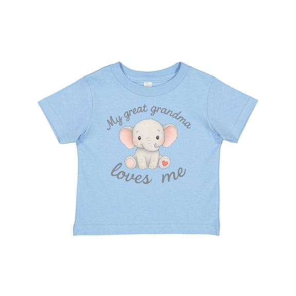 Inktastic Cute Elephant My Great Grandma Loves Me Boys or Girls Baby T-Shirt