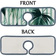 thumbnail image 6 of 3 Pcs SKYSONIC Faucet Absorbent Mat Tropical Leaves Washable Counter Drying Pads Behind Faucet for Kitchen Bathroom, 6 of 7