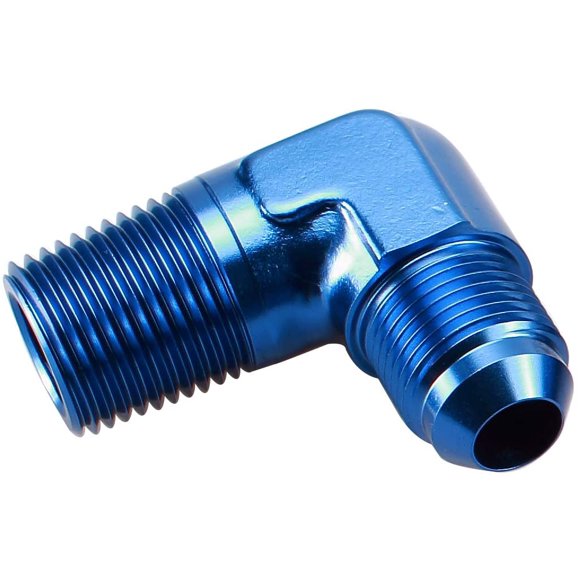 AC PERFORMANCE Blue Aluminum 90 Degree Elbow -3 AN AN3 Male To 1/8" NPT Male Fitting Adaptor Connector