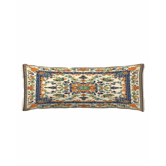 Orange Blue Green Southwestern Body Pillow Cover 20 x 54 Inch Decorative Pillow Cover Boho Geometric Ethnic Lumbar Pillowcase Seasonal Rectangle Cushion Case for Couch Sofa Bed Living Room