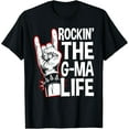 thumbnail image 2 of 100% Cotton Funny Cool Gma Rockin' The G-Ma Life T-Shirt, 2 of 5