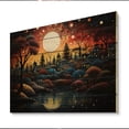 thumbnail image 2 of Designart "Sunset Pastoral Mystic Forest River II" Landscapes Print on Natural Pine Wood, 2 of 5