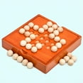 thumbnail image 4 of BESTSKY Classic Wooden Solitaire Board Game Jumping Marbles Peg Educational Toys, 4 of 4