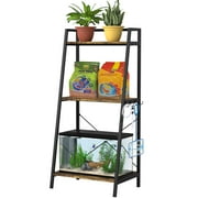 5-10 Gallon Fish Tank Stand with Plant Shelf Metal Aquarium Stand with Storage Shelf