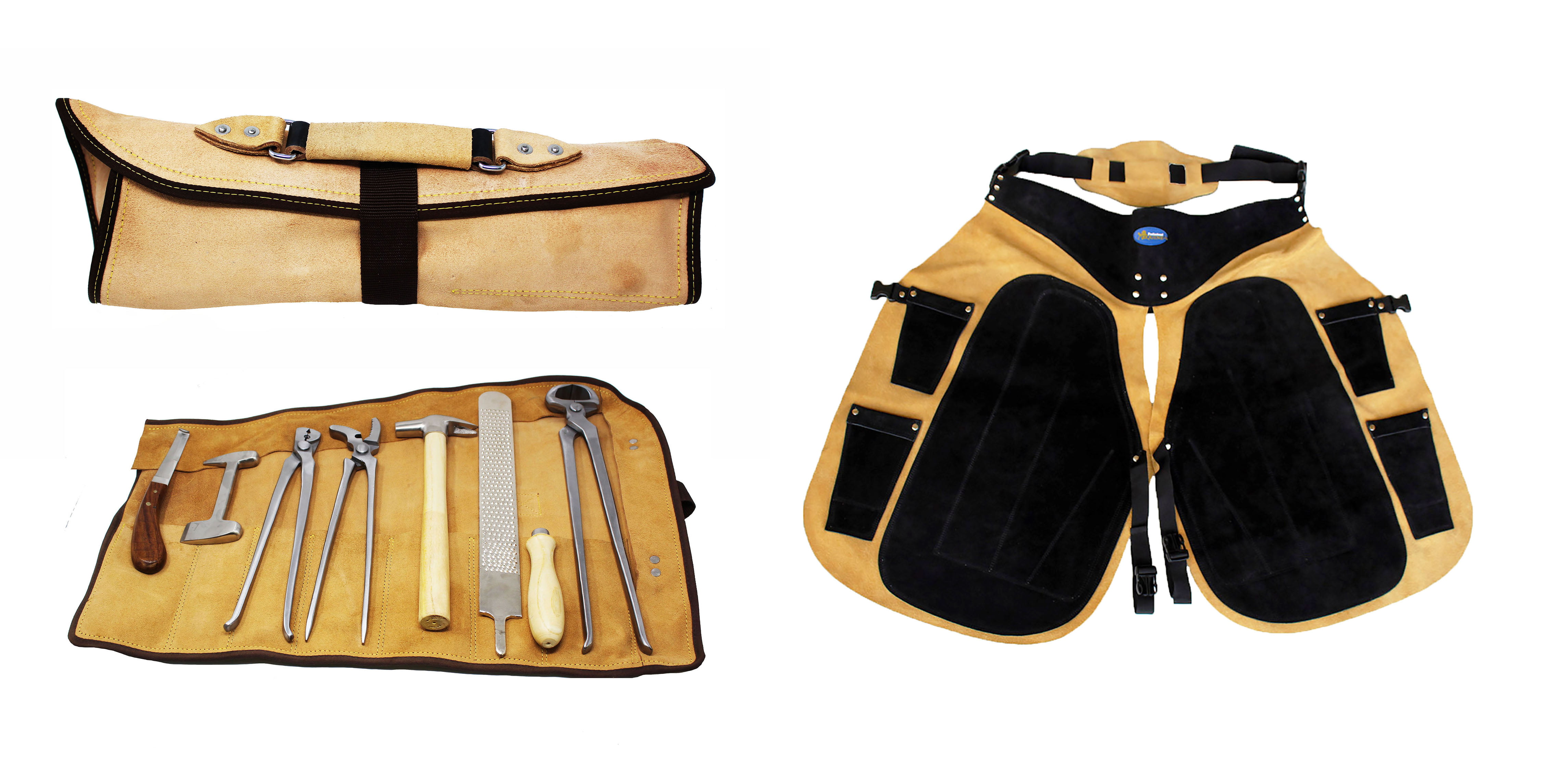 8 Piece Horse Shoe Farrier Hoof Grooming Tool Kit w/ Carry Bag Black 98479 
