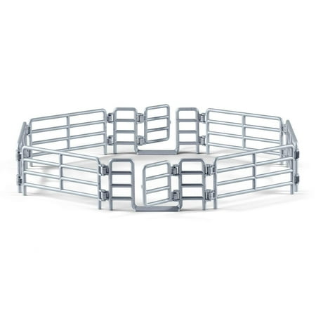 Schleich Farm World Corral Fence with Gate Toy Accessory - Detailed & Durable Farm Animal Toy Accesory - Fun & Educational Play for Boys & Girls - Kids Ages 3+