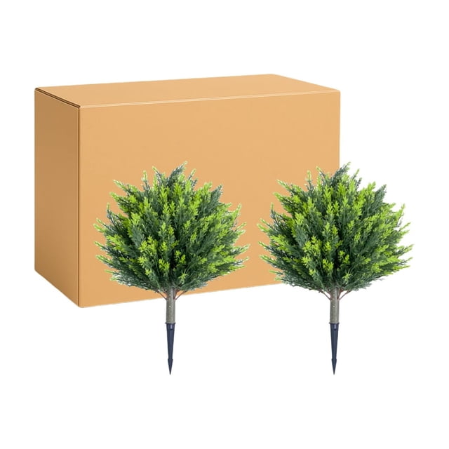 QinaQin Árbol topiario artificial con estaca para suelo, planta decorativa para interior o exterior, ideal para jardín, entrada, patio o balcón