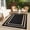 Black & Beige, variant on Smiry Outdoor Rugs 5x8, Waterproof Plastic Straw Indoor Outdoor Mat for Patio, RV Camping, Deck,Porch, Grey & White