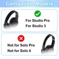 thumbnail image 5 of Studio Pro Headband Replacement Top Head Band Replacement Repair Kit Compatible with Beats Studio Pro 2023 Model A2924/Studio 3 Model A1915 Headphones(Navy), 5 of 6