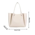 thumbnail image 2 of Nueva mochila de cuero suave de alta capacidad a la moda, bolso de viaje minimalista portátil, bolso de compras de un solo hombro, 2 of 2