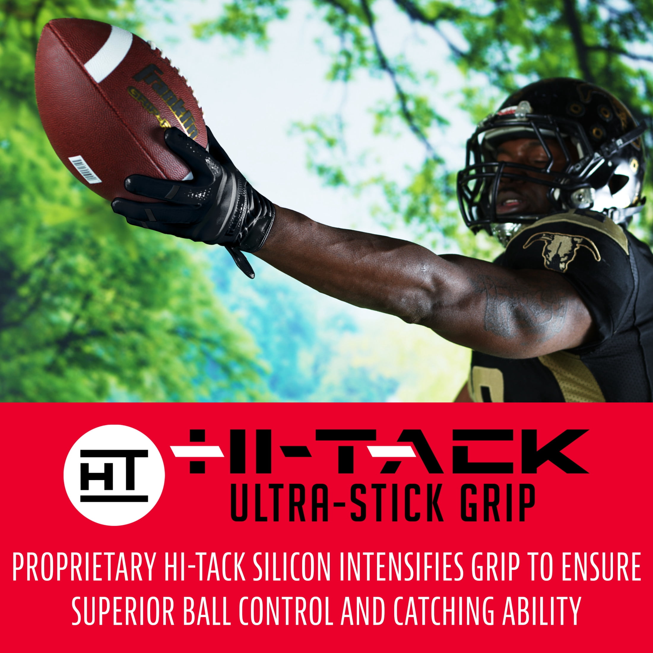 Franklin Sports Hi-Tack Premium Adult Football Receiver Gloves