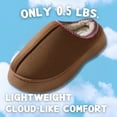 thumbnail image 5 of BERANMEY Cozy Platform Fuzzy Slippers for Women and Men Short Ankle Slippers with Anti-Slip Sole Lined with Warm Furry Perfect for Indoor & Outdoor Use, 5 of 9