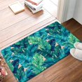 thumbnail image 2 of Welcome Green Tropical Leaves Doormat Indoor Outdoor Patio Door Mats Non-Slip Entrance Mat for Home,Outside Entry,Yard,Floor,Patio 17x30INCH, 2 of 6