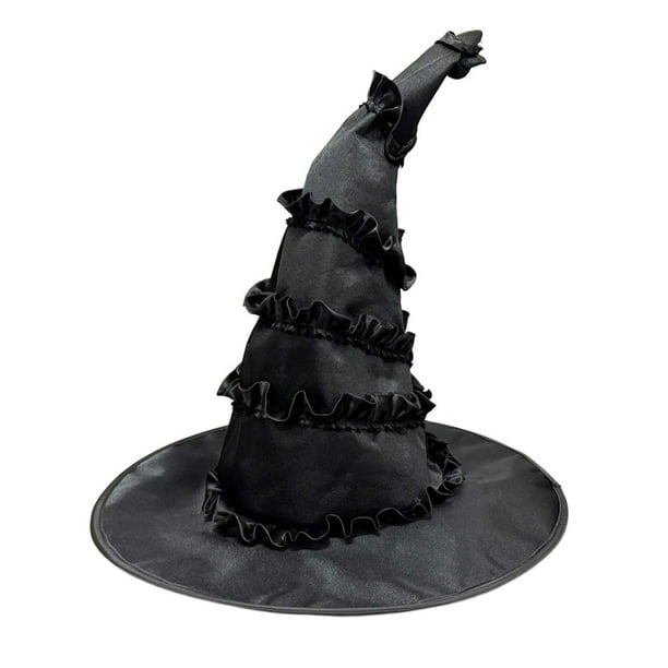 Sombrero De Bruja, Gorro De Satén, Accesorio De Disfraz Para Fiestas De Disfraces De Navidad.