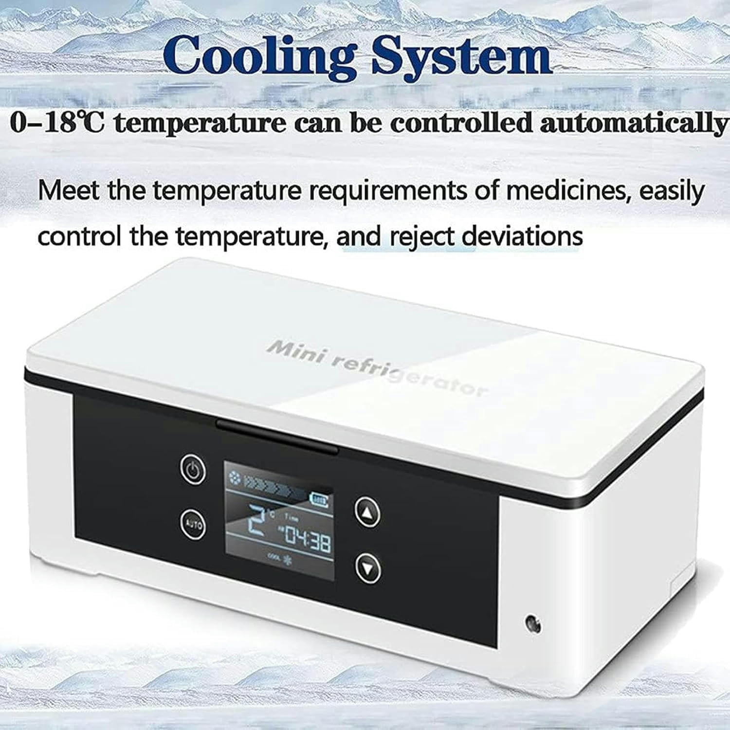 GXCZ Insulin Cooler Case USB Mini Drug Constant Temperature Refrigerator Car Small Refrigerator,10200mah Battery &amp; Storage Bag,Led Display,for Travel/Home/Office Storage of Medicines