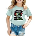 thumbnail image 4 of LEKDFST Kindergarten Graphic Tees for Kids Girls Boys Back to School T-Shirts Watch Out Kindergarten Here I Come Graphic Tops Mint Green 12-13 Years, 4 of 4