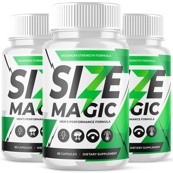 Size Magic Advanced Formula Pills All Natural Vitamin Supplement SizeMagic 180 Capsules