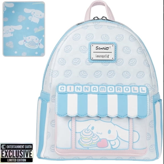 Loungefly Sanrio Cinnamoroll Sweet Shop Mini-Backpack | Faux Leather, Adjustable Straps, Mini Backpack