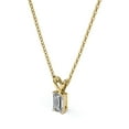 thumbnail image 3 of Dazzling 0.33 Carat Emerald Cut Diamond Pendant Necklace In 18K Yellow Gold Plating Over Silver, 3 of 4