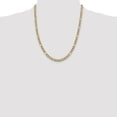 thumbnail image 2 of Auriga 14k Yellow Gold 5.25mm Figaro Chain Necklace 22inch for Women, 2 of 4