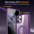 thumbnail image 6 of for iPhone 15 Pro Max Case with 360° Rotatable  Ring Stand [Compatible MagSafe] [ Grade Protection] Translucent Matte iPhone 15 Pro Max Phone Cases for Women Men 6.7'',Purple, 6 of 8