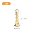 thumbnail image 2 of Unique Bargains 50Pack M5 x 25mm Brass Slotted Drive Flat Head Wood Screws Self Tapping Screw, 2 of 6
