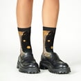 thumbnail image 4 of Honeii Abstract Gold Floral Galaxy Print Children's Colorful Socks,Unisex Kids and Toddlers' Cushioned Sock,Kids Athletic Crew Socks,for Everyday Wear and Sports, 4 of 5