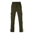 thumbnail image 2 of Zusmen Mens Fleece Cargo Sweatpants Multi-pocket Loose Casual M-5XL Tall And Big Size(Olive 3XL), 2 of 5