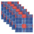 thumbnail image 6 of Iauyy Satin Napkins Set of 1- Blue Red Tartan Plaid DIY Printing Decoration Cloth Napkin- Easy Care for Home/Party, 6 of 8