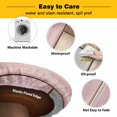 thumbnail image 3 of Elastic Fitted Round Tablecloth, Pink Brown Vintage Waterproof Stretch Table Cover for 45"-54" Tables, Retro Farmhouse Elegant Pastoral Washable Outdoor Tablecloths for Patio, Picnic, Camping, 3 of 9