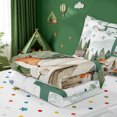 thumbnail image 5 of meiyoeat Happy Camping Zipper Twin Comforter Sets with Fitted Sheet and 2 Pillowcases For Boys,Cute Bear Initial Alphabet B Zipper Bedding Set,Polkadot Reversible,4-Piece, 5 of 7
