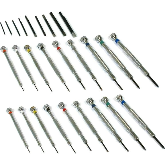 18 Precision Screwdrivers With Replacement Tips Jewelers Watchmaker Repair Tools
