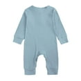 thumbnail image 4 of TOOYOU Girls Romper Winter Long Sleeve Ribbed Solid Color Jumpsuit Outwear Holiday Pajama Playsuit Bodysuits For Toddler ,Size 18-24 Months Blue, 4 of 9