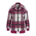 thumbnail image 6 of Perfectbot Women's Plaid Shacket, Button Down Shirt Jacket with Ribbed Hem, Relaxed Fit Fall Outerwear, 6 of 6