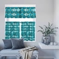 thumbnail image 6 of 3 Piece Kitchen Curtains and Valances Set Green Cafe Curtains 36 Inch Length Modern Geometric Fish Scale Abstract Moroccan Valance & Tier Curtain for Living Room Bedroom Window 54"x18"+27"x36"*2, 6 of 6