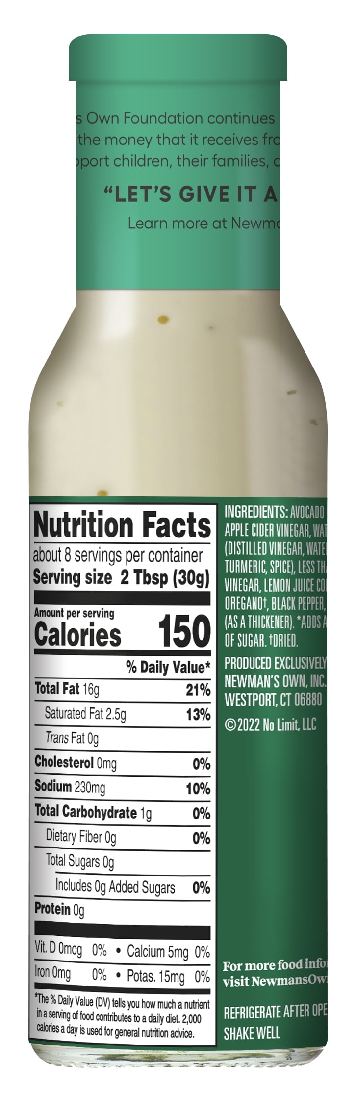Newman's Own Avocado Oil & Evoo Greek