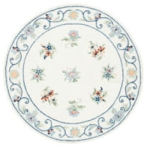 SAFAVIEH Micro-Loop Noweel Diamond Area Rug, Ivory/Grey, 5' x 5' Round